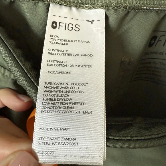 Figs scrubs set pants top  Moss M L Tall - Picture 9 of 9